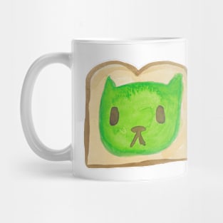 Cat Avocado toast watercolor art Mug